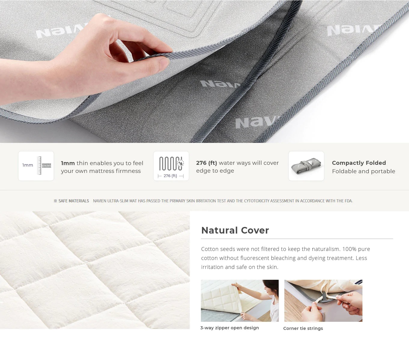 EQM 350 - Navien Mate - Heated Mattress Pad | Thermal Blanket for Bed